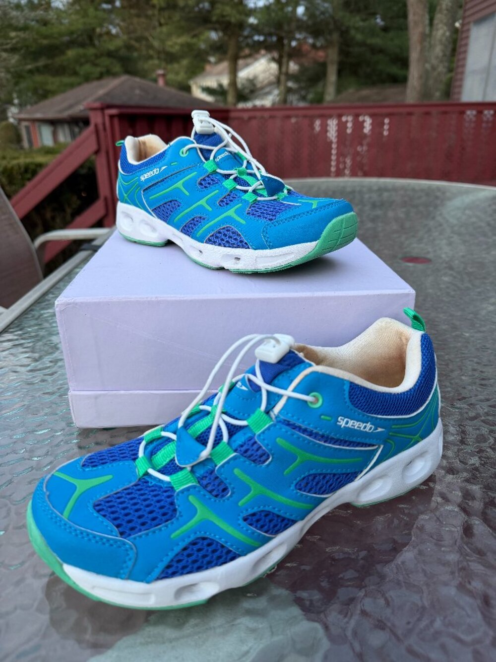 Speedo Sporty Water Sneakers – Blue/Green – Gorpcore / Outdoor – Size 7